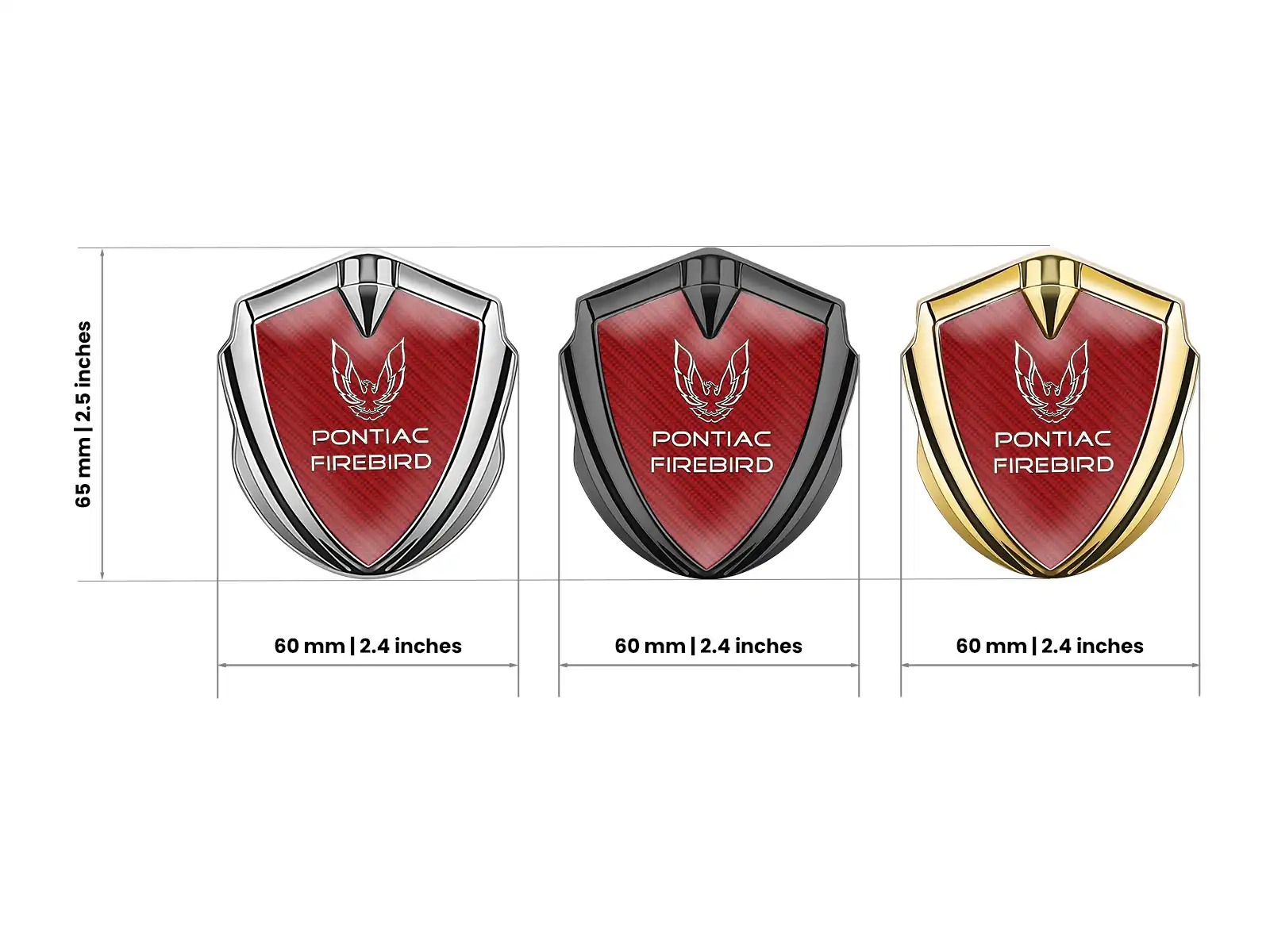 Pontiac Metal Emblem Badge Tuning Style Shiny